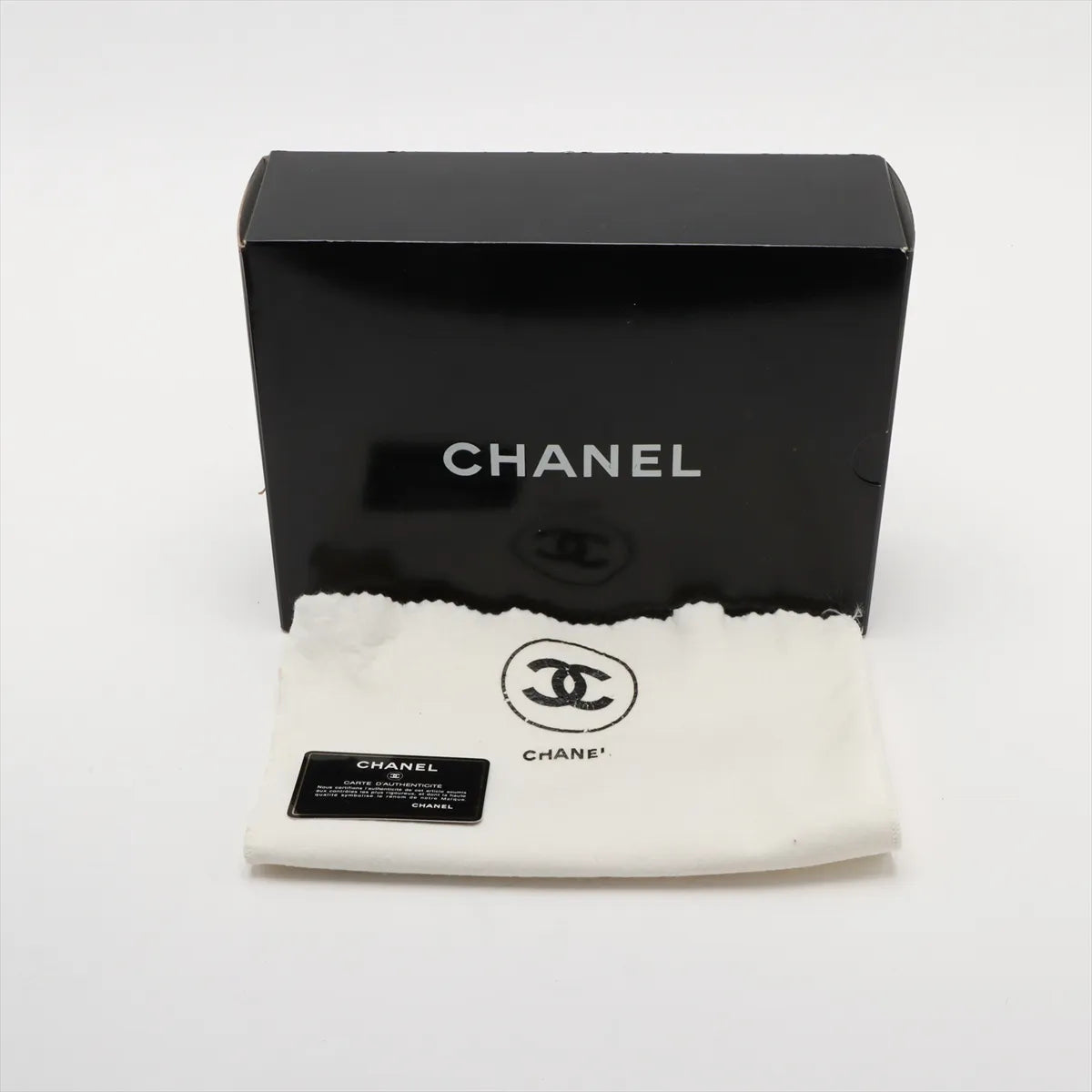 Chanel CC Logo Matelassé Lambskin Double Flap Double Chain Bag Black