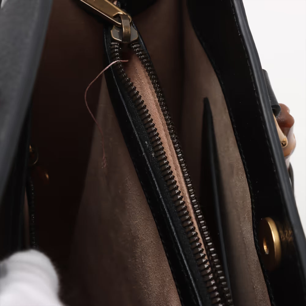 Gucci Bamboo Diana Pigskin Two-Way Handbag Black