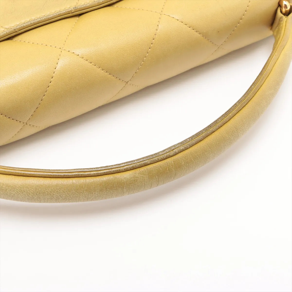 Chanel CC Logo Matelasse Lambskin Business Bag Yellow