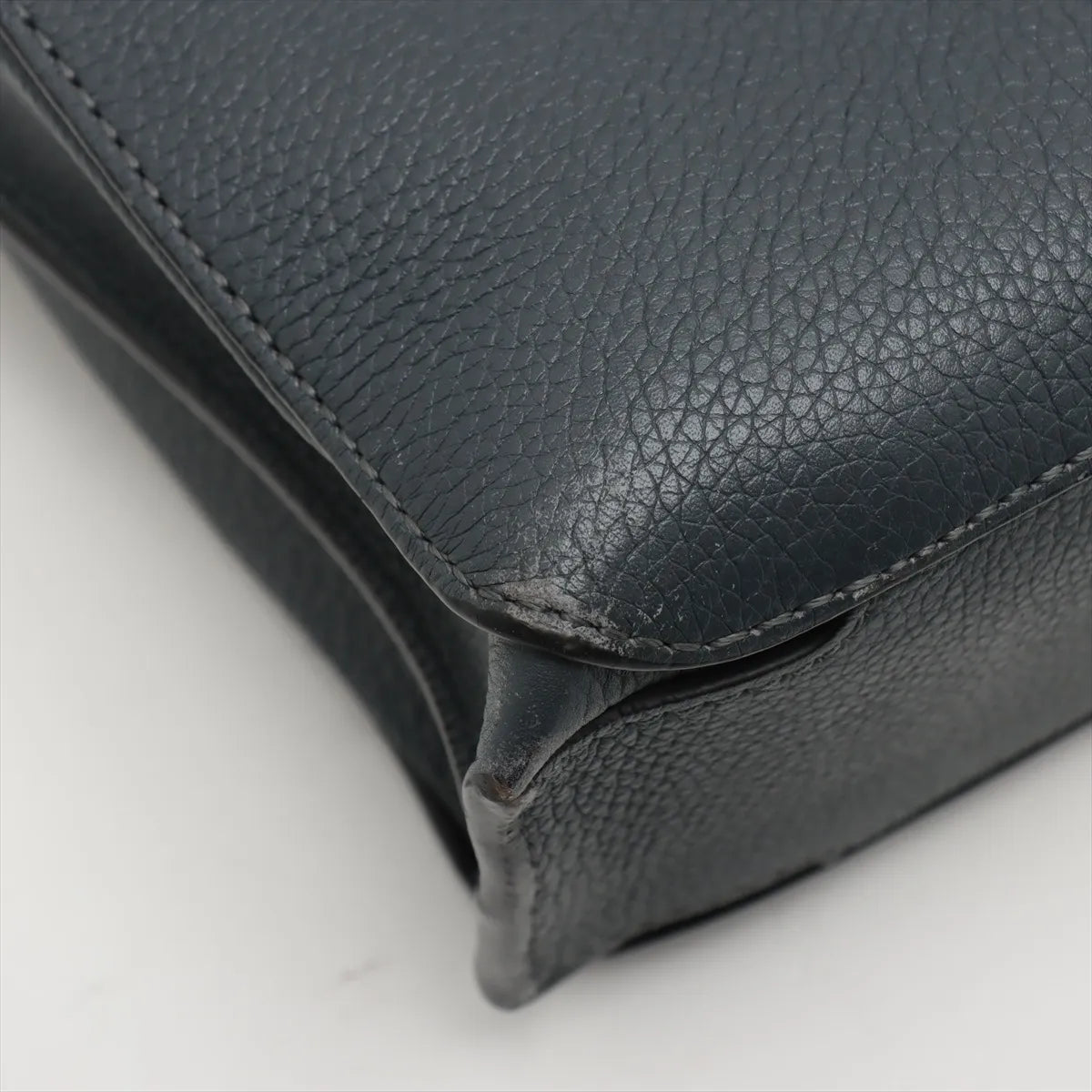 Loewe Goya Leather Two-Way Business Bag Gray