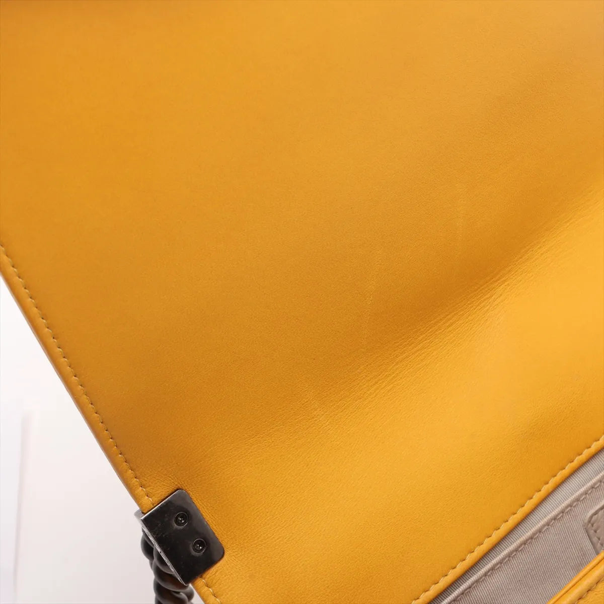 Chanel Boy Chanel 25 Lambskin Chain Shoulder Bag Yellow