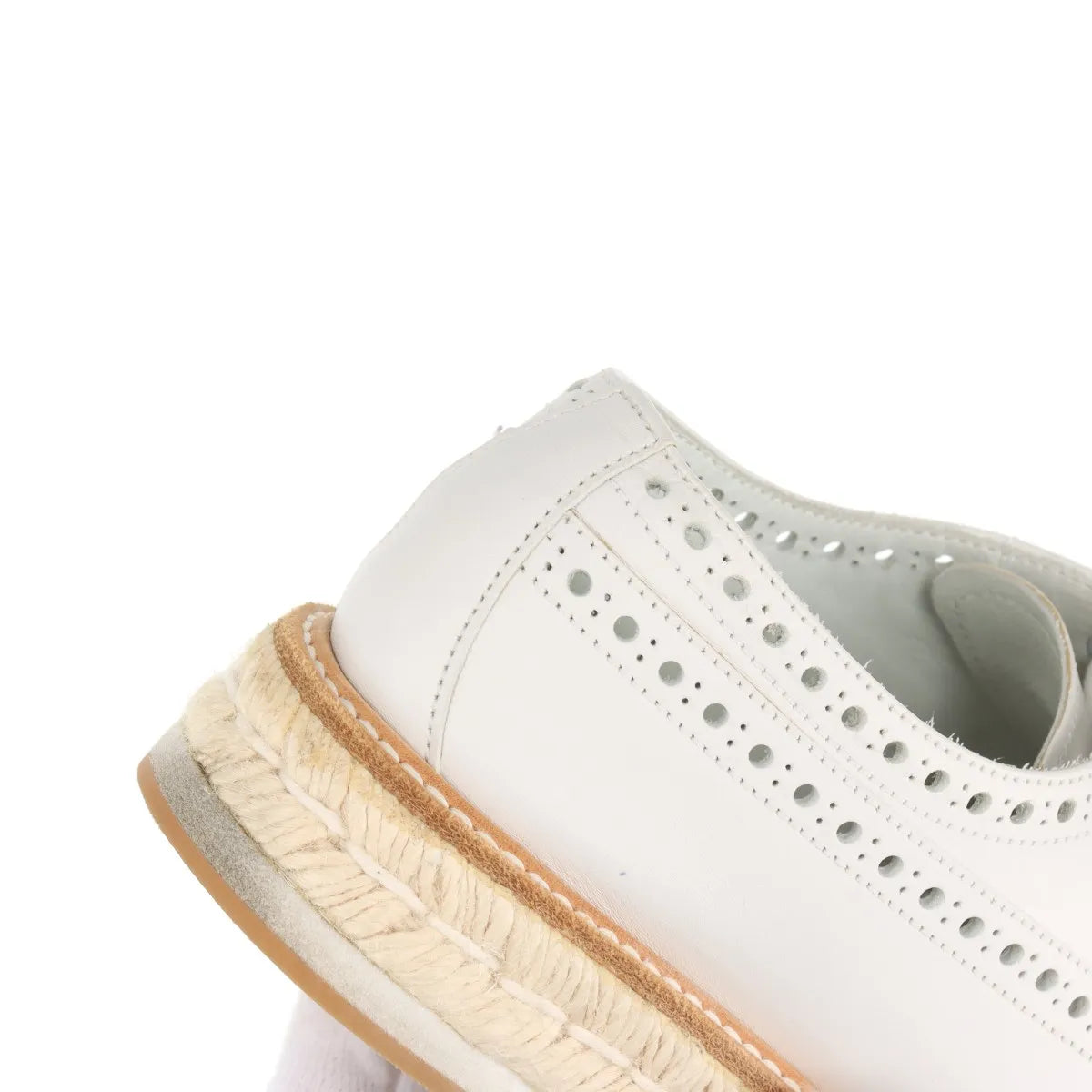 Church's Perforated Leather Keely Espadrilles Shoes White
