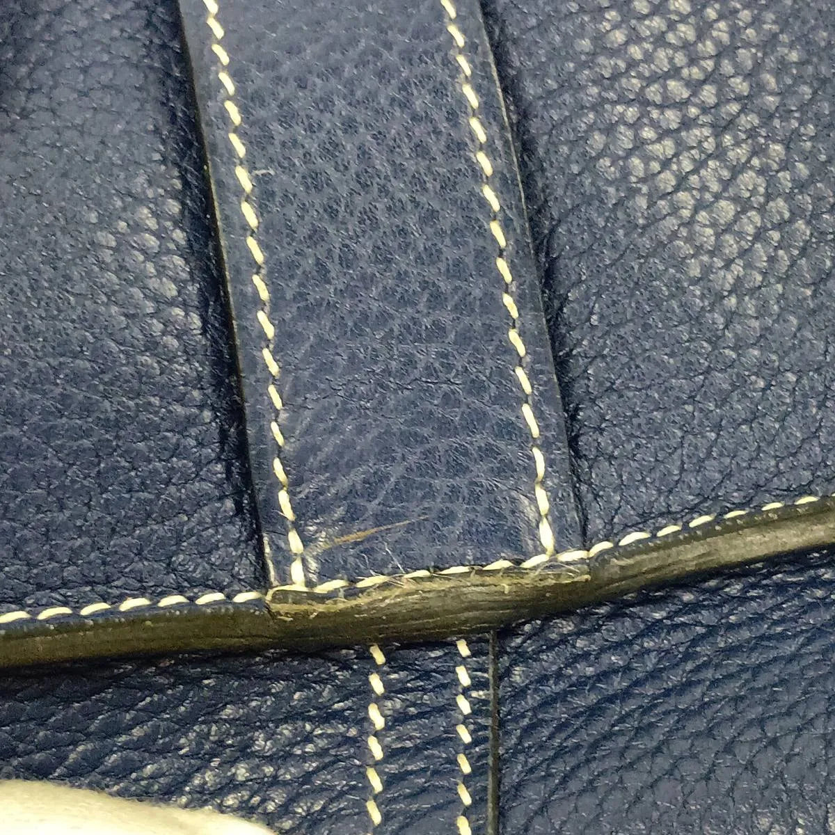 Hermes Halzan 31 Taurillon Clemence Blue Sapphire