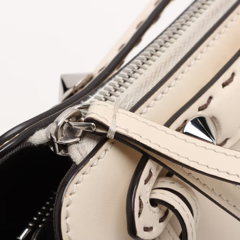 Fendi By the Way Medium Leather Two-Way Handbag Beige