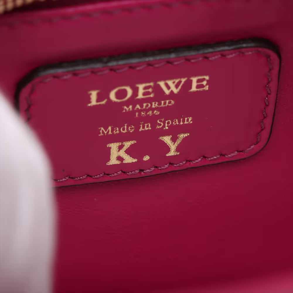 Loewe Amazona 23 Leather Two-Way Handbag Purple
