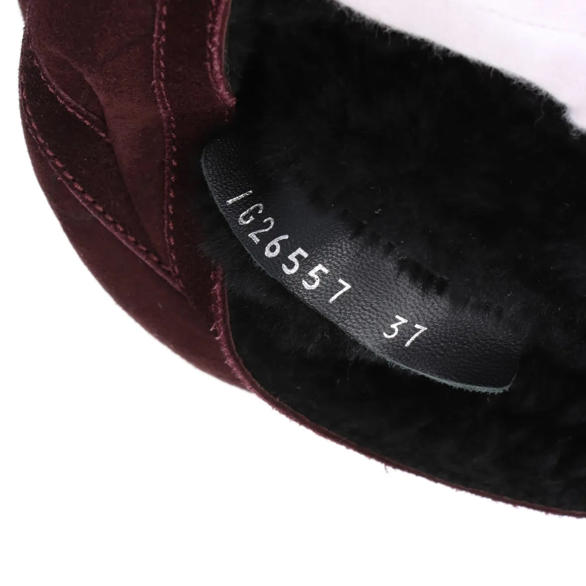 Chanel CC Logo Mouton Long Boots Bordeaux