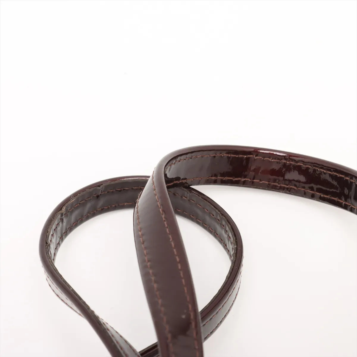 Chanel CC Logo Chocolate Bar Patent Leather Shoulder Bag Gold x Brown