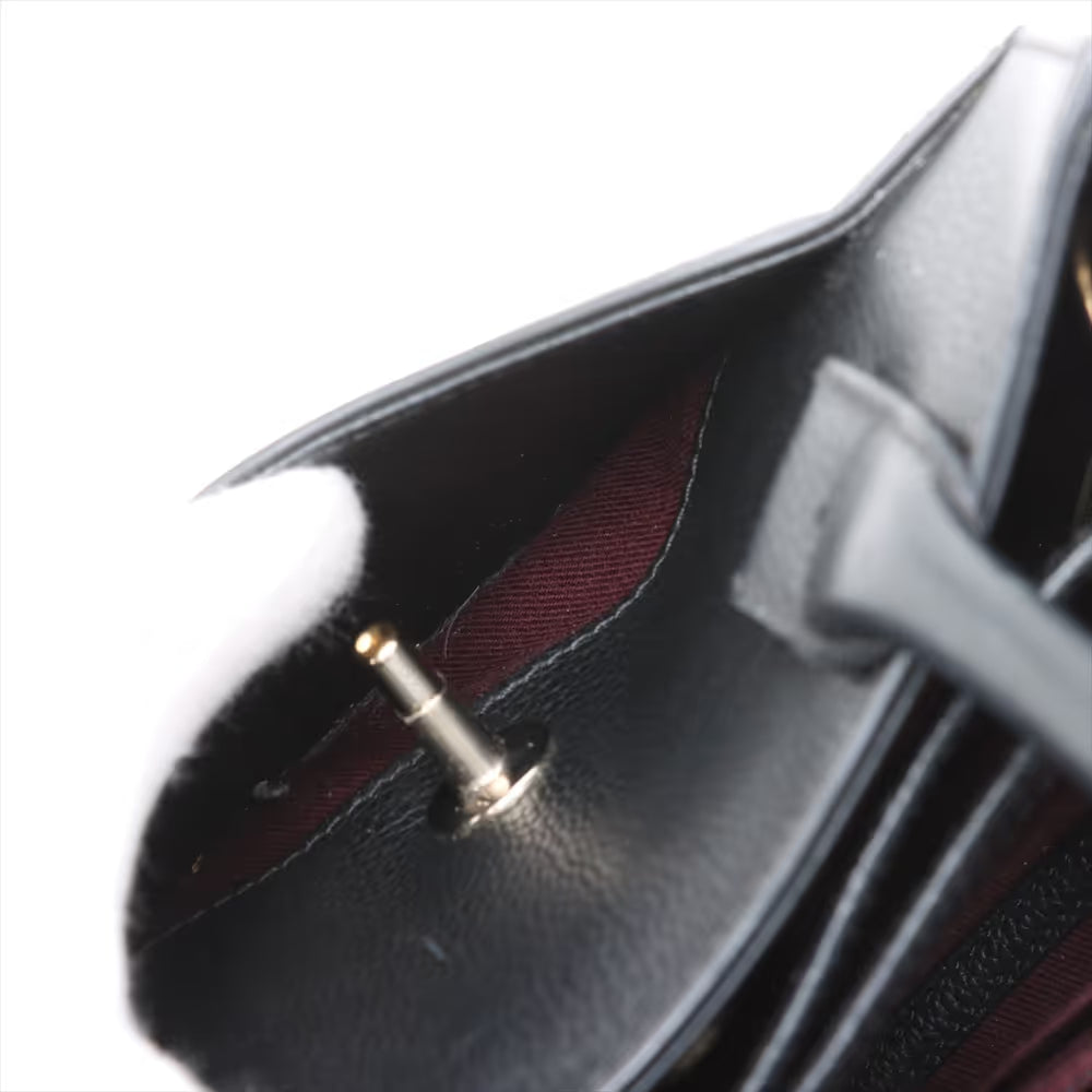 Chanel CC Logo Neo Executive Small Leather Two-Way Handbag Black