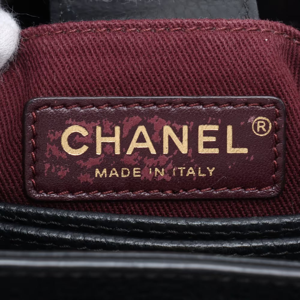 Chanel CC Logo Neo Executive Small Leather Two-Way Handbag Black