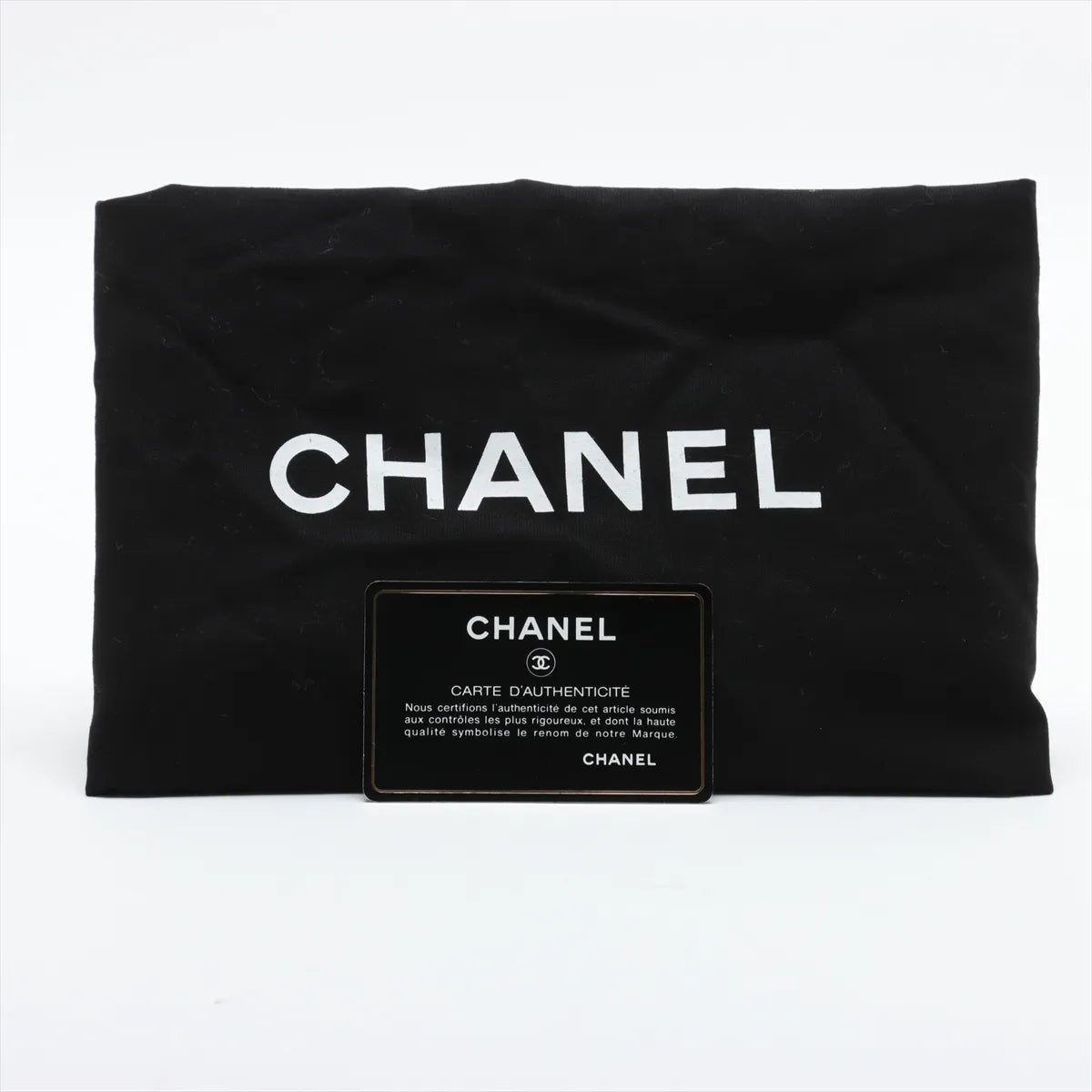 Chanel CC Logo Matelasse Leather Chain Tote Bag Navy Blue