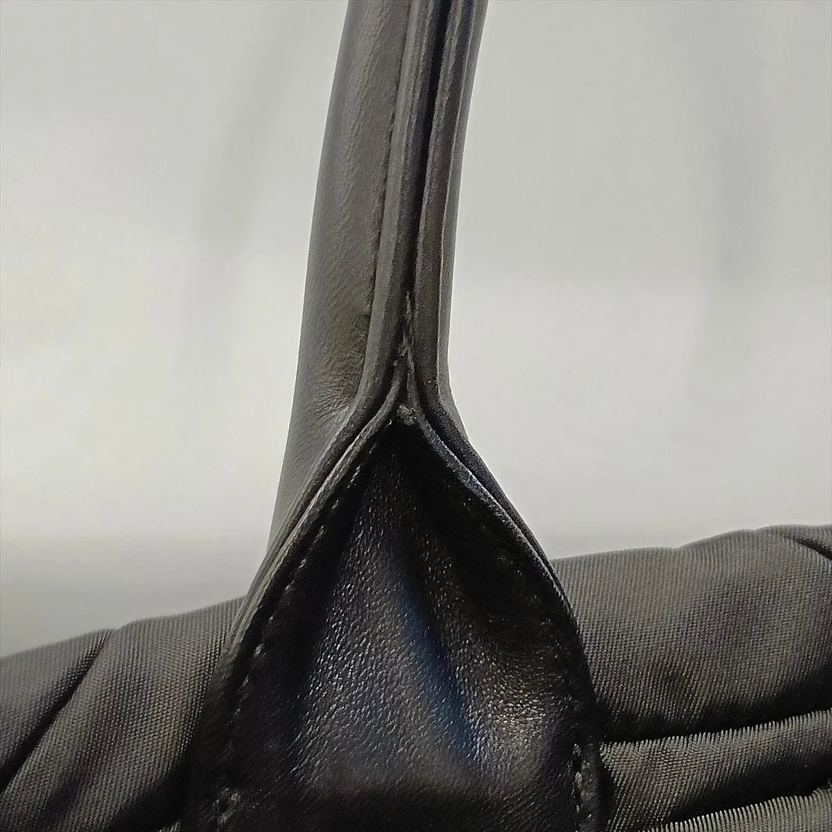 Prada Tessuto Quilted Nylon Leather Two-Way Tote Bag Black