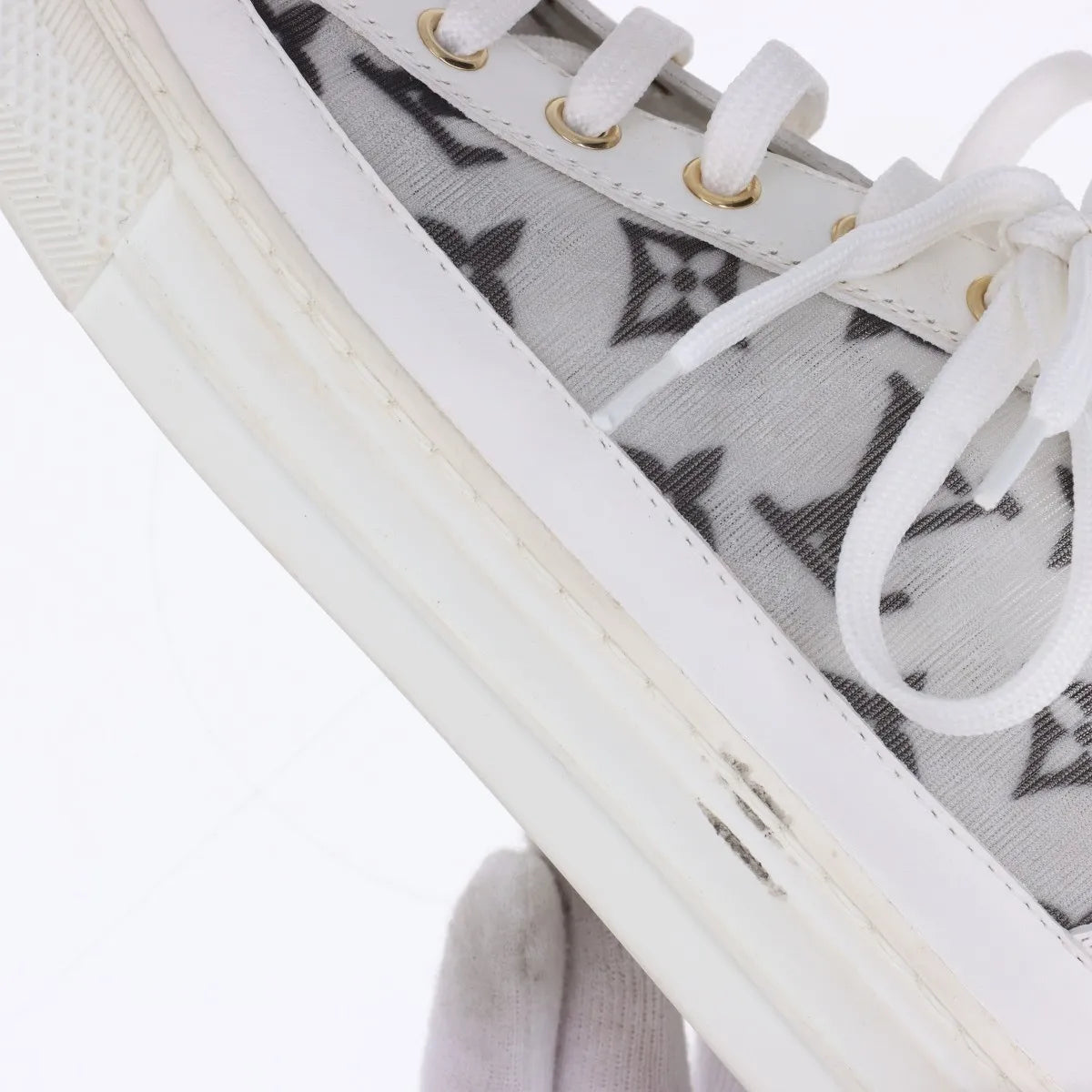 Louis Vuitton Stellar Line Mesh Leather Sneaker White x Black