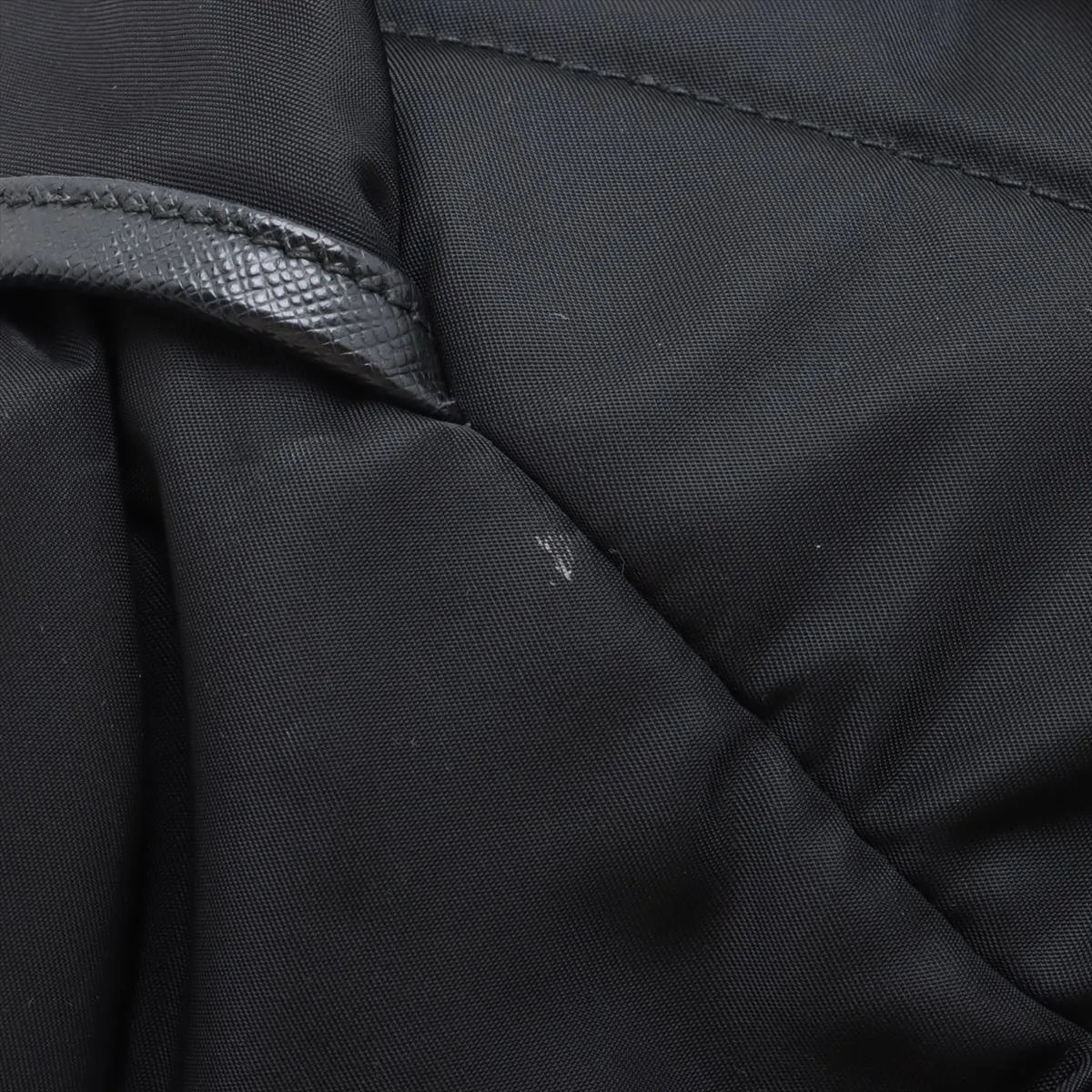 Prada Tessuto Nylon Leather Backpack Black