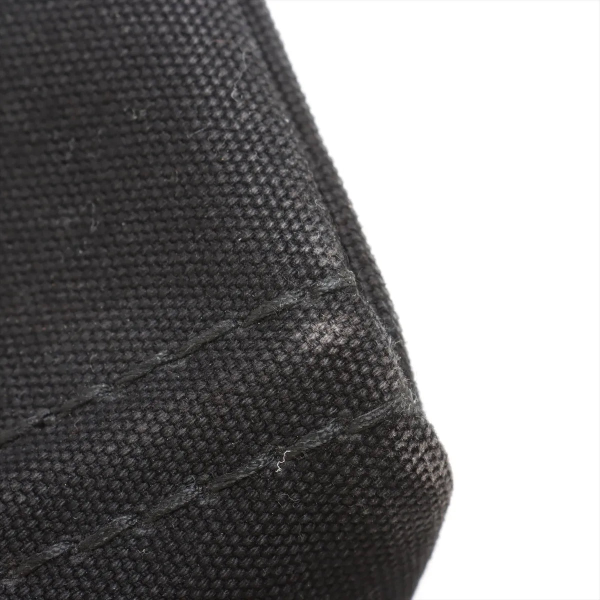 Prada Canapa Canvas x Leather Two-Way Handbag Black