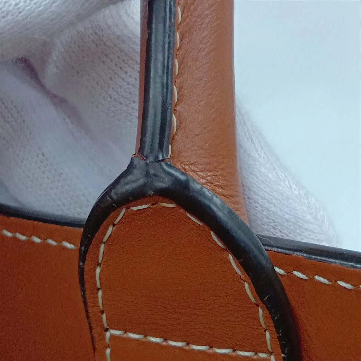 Celine Vertical Cabas Canvas Leather Two-Way Handbag Brown