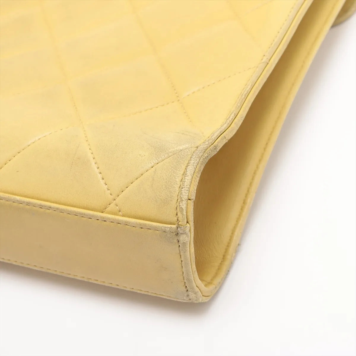 Chanel CC Logo Matelasse Lambskin Business Bag Yellow