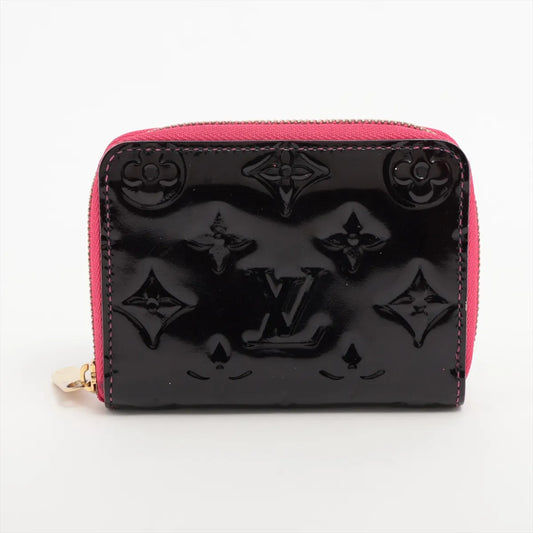 Louis Vuitton Vernis Zipper Small Wallet— Black and Pink