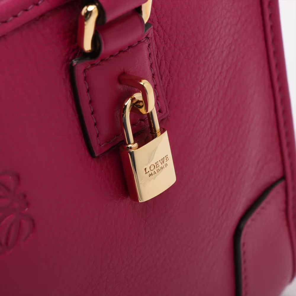 Loewe Amazona 23 Leather Two-Way Handbag Purple