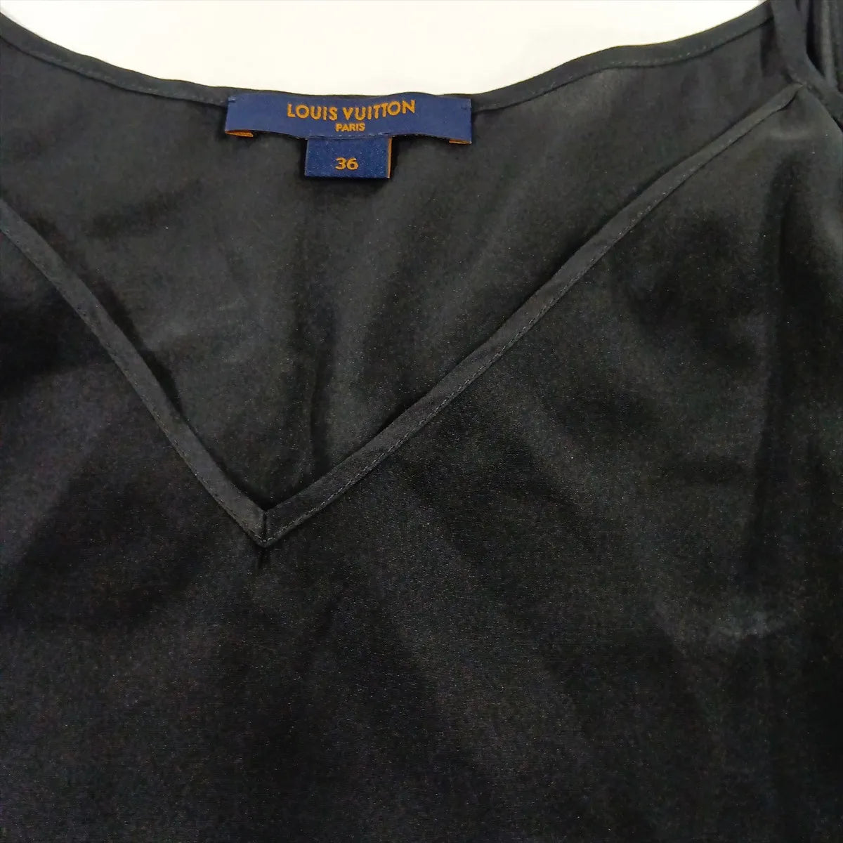 Louis Vuitton Silk Long Sleeve Dress Green x Blue