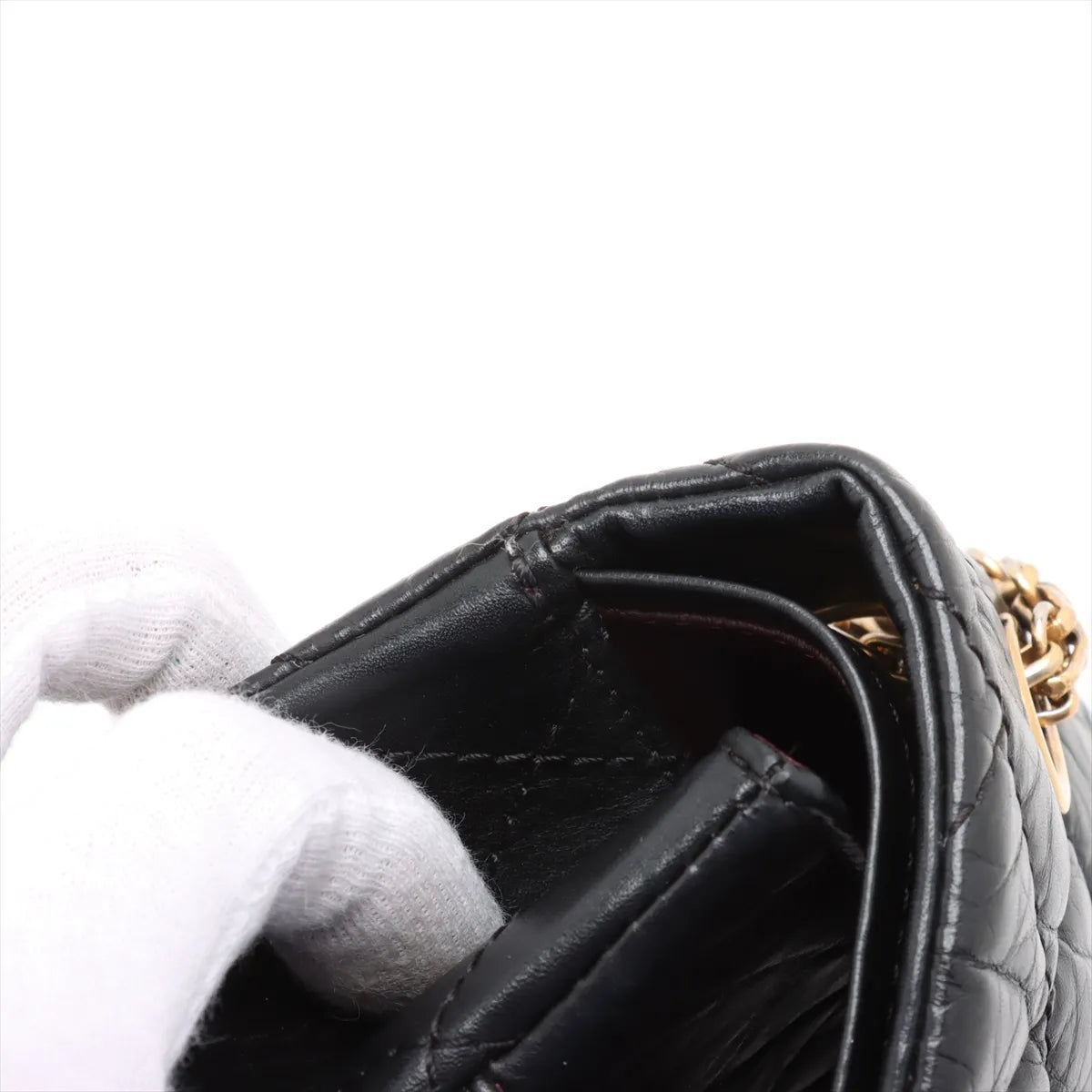 Chanel Matelasse 2.55 Maxi Vintage Calf Double Flap Double Chain Bag Black