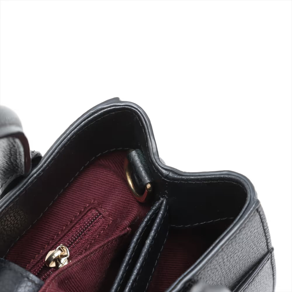 Chanel CC Logo Neo Executive Small Leather Two-Way Handbag Black