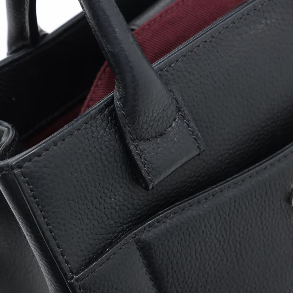 Chanel CC Logo Neo Executive Small Leather Two-Way Handbag Black