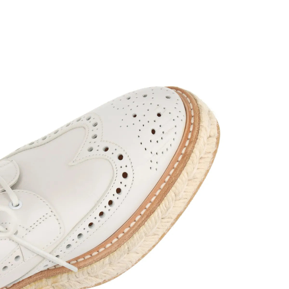 Church's Perforated Leather Keely Espadrilles Shoes White