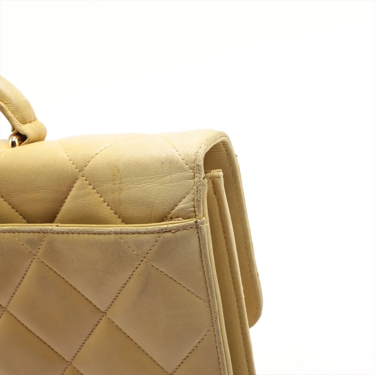Chanel CC Logo Matelasse Lambskin Business Bag Yellow