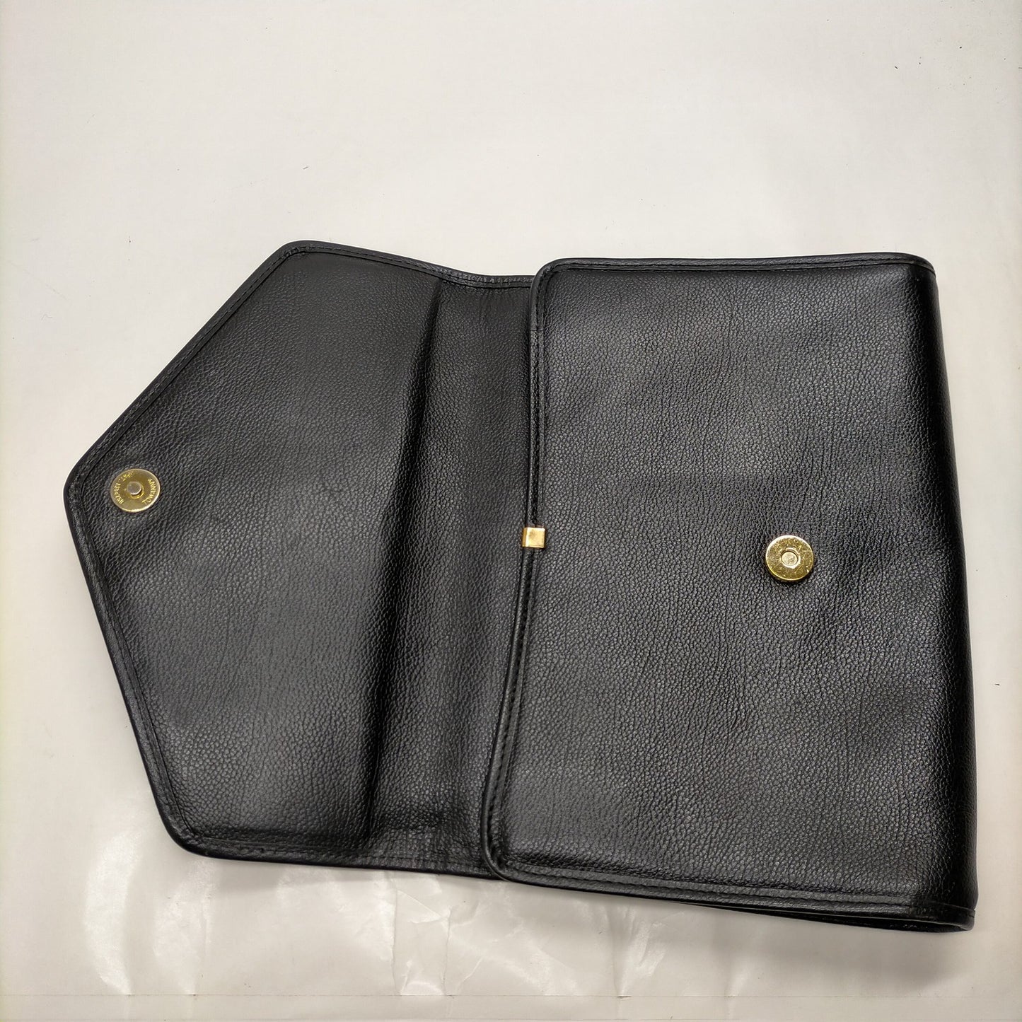 Yves Saint Laurent Leather Clutch Bag Black