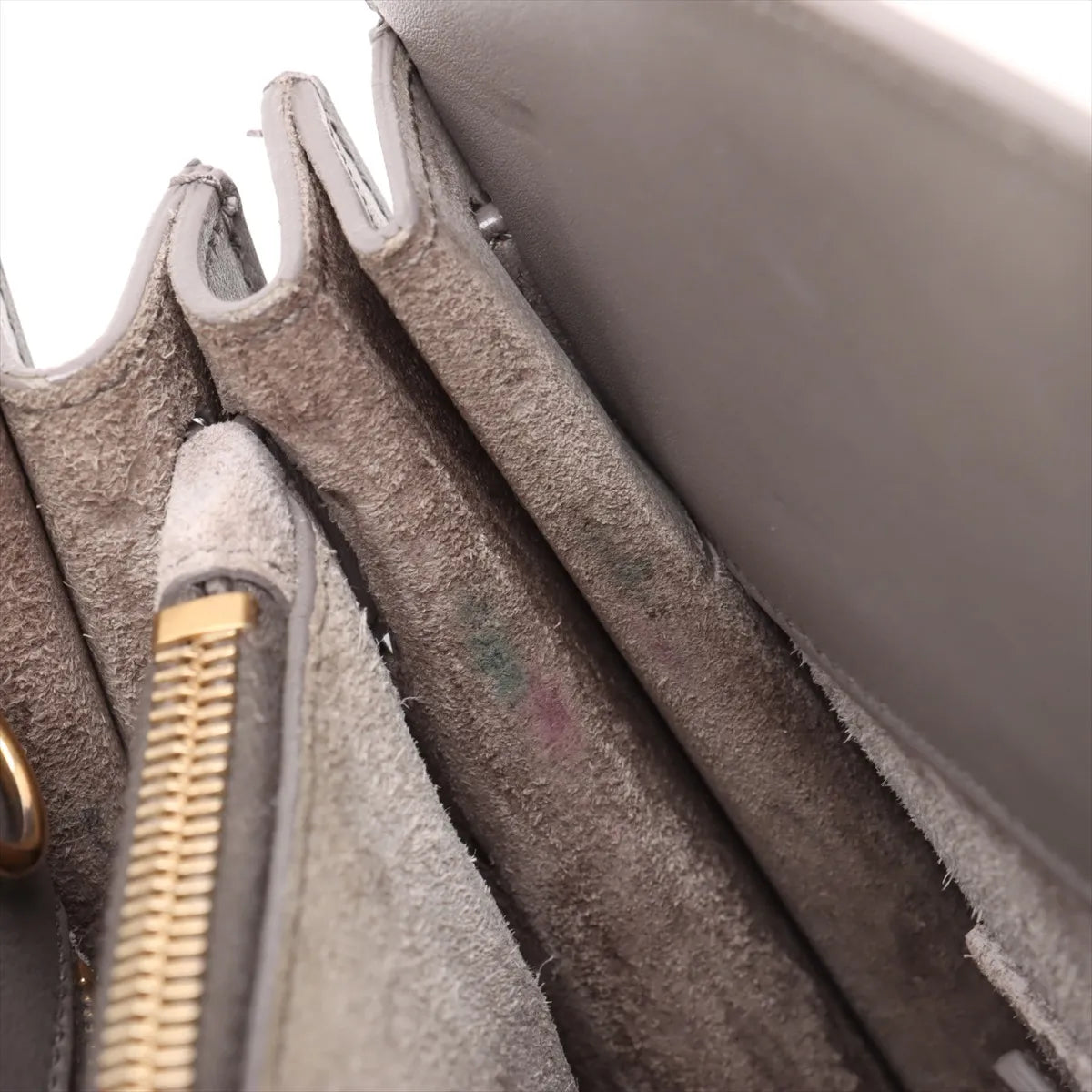 Saint Laurent Paris Sac de Jour Leather Two-Way Handbag Gray