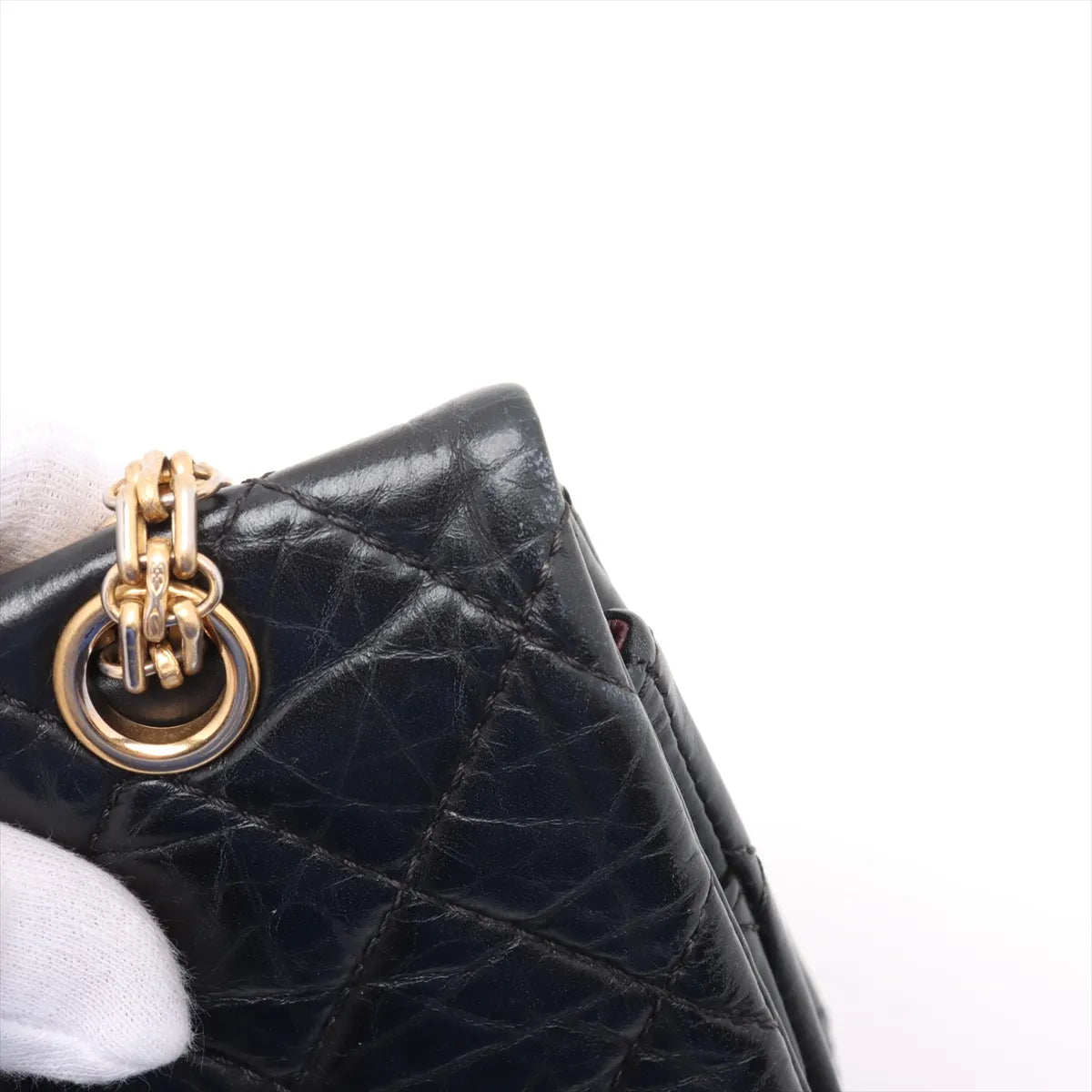 Chanel Matelasse 2.55 Maxi Vintage Calf Double Flap Double Chain Bag Black