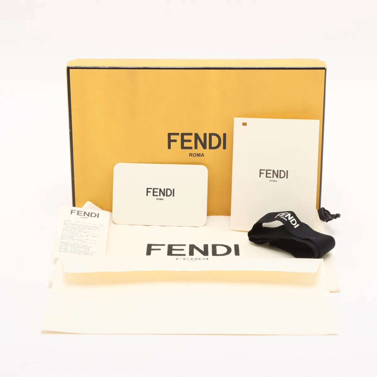 Fendi Leather Wallet on Chain Black