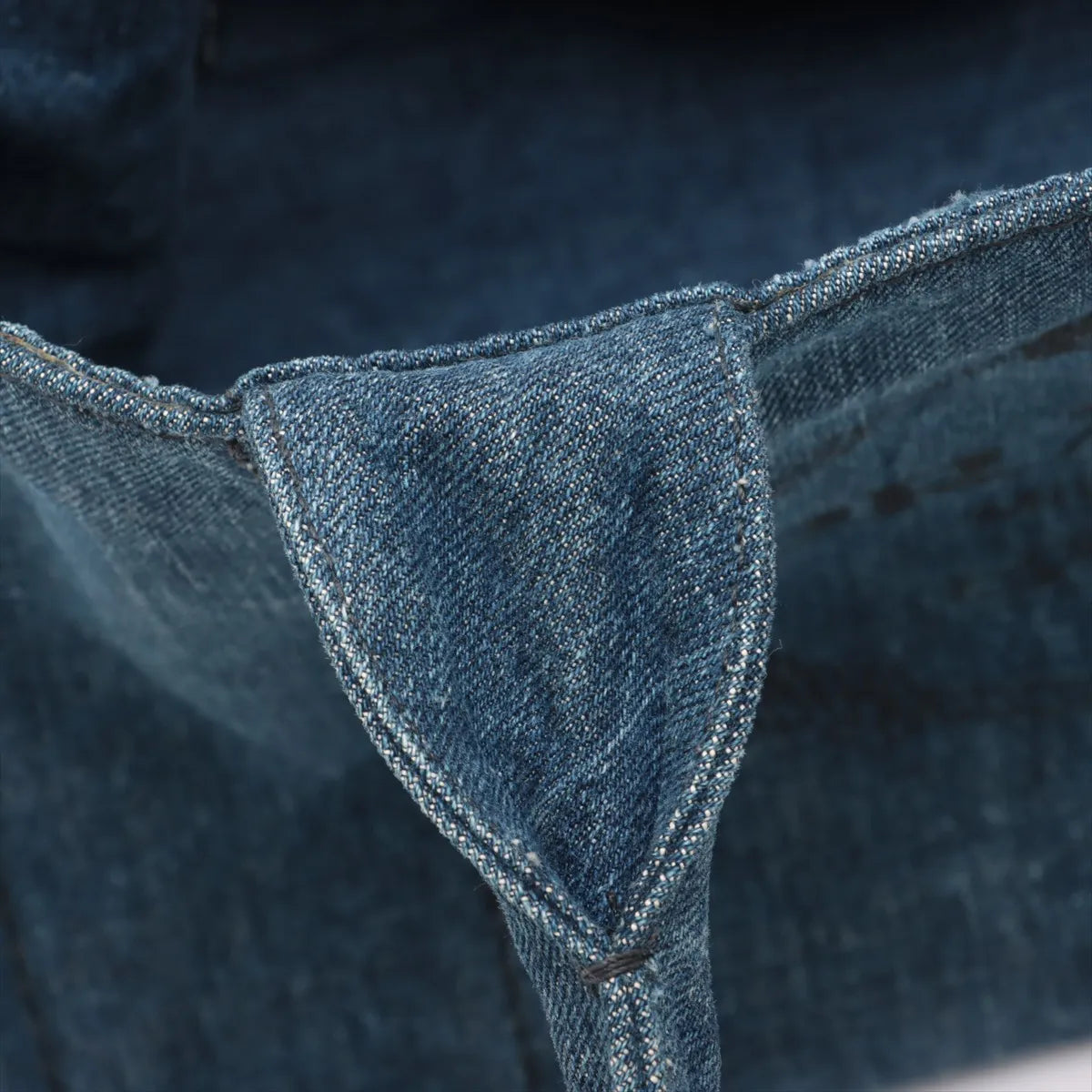 Prada Canapa Denim Tote Handbag Blue