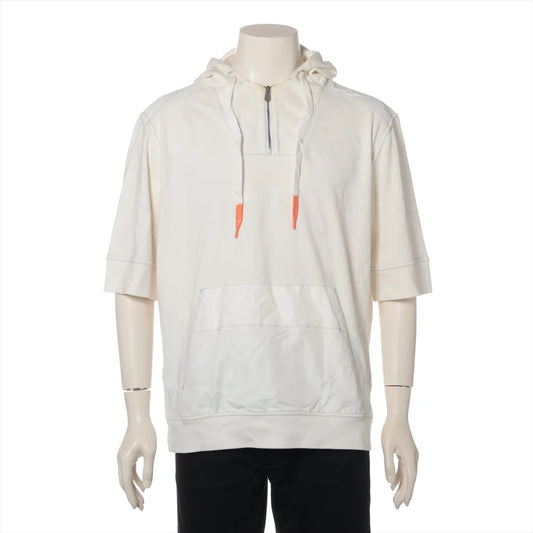 Hermès Cotton Hoodie Short Sleeve Shirt White