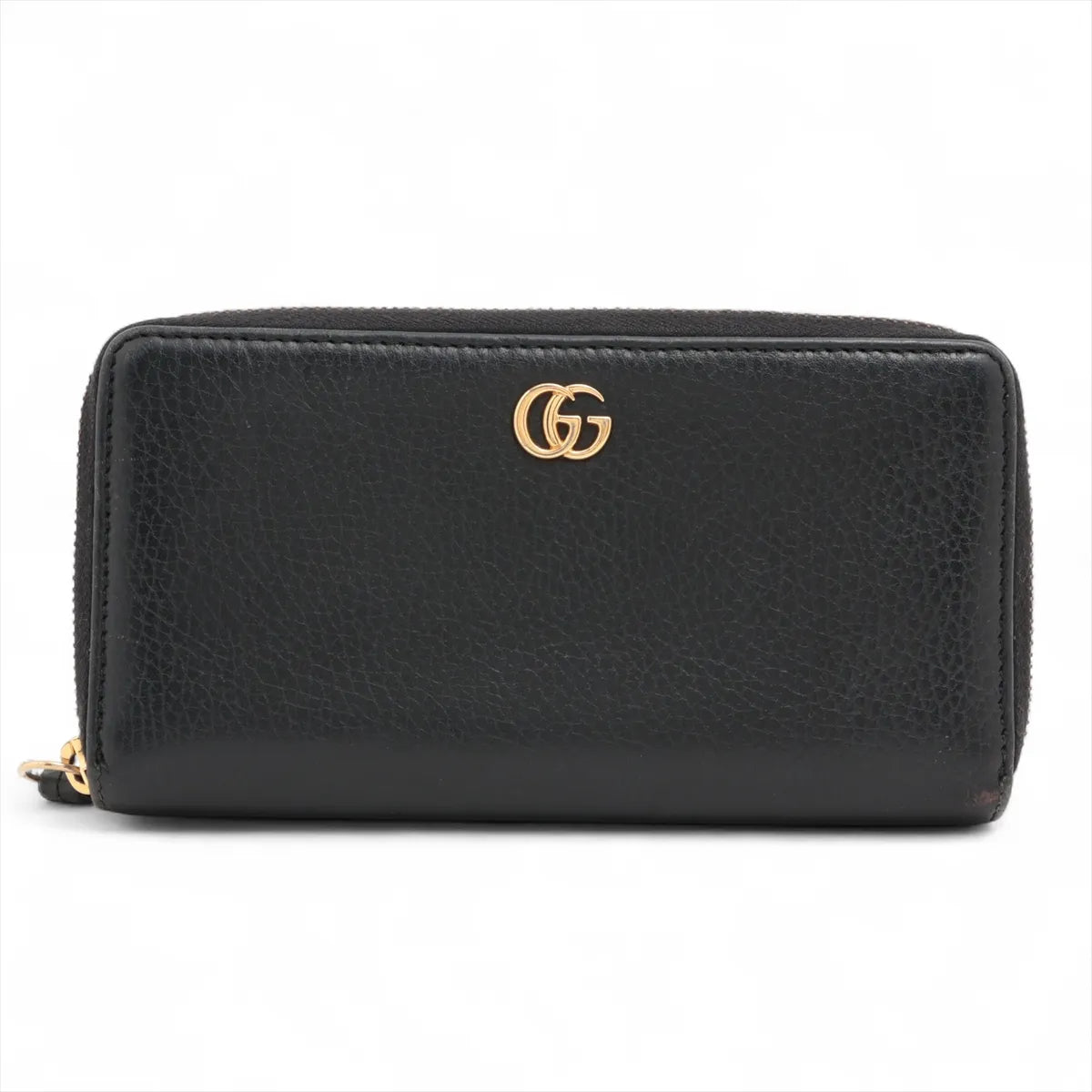 Gucci GG Marmont Leather Zip Round Wallet Black