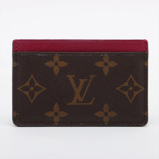Louis Vuitton Monogram Card Case Fuchsia