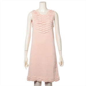 #1 Chanel CC Button Stripe Cotton Sleeveless Dress