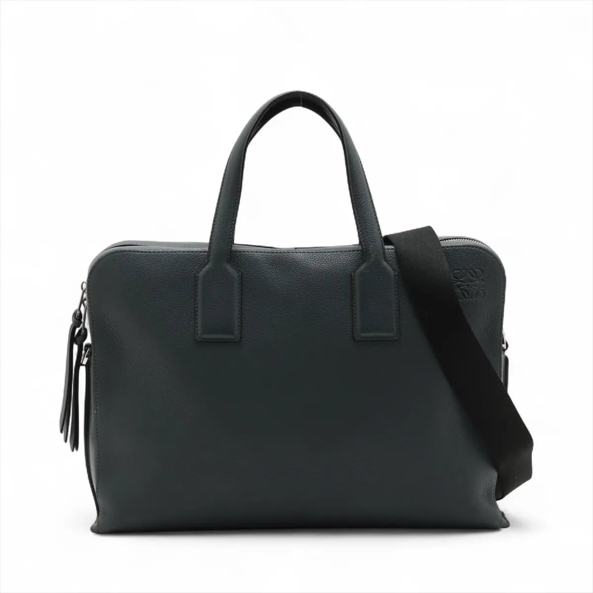 Loewe Goya Leather Two-Way Business Bag Gray