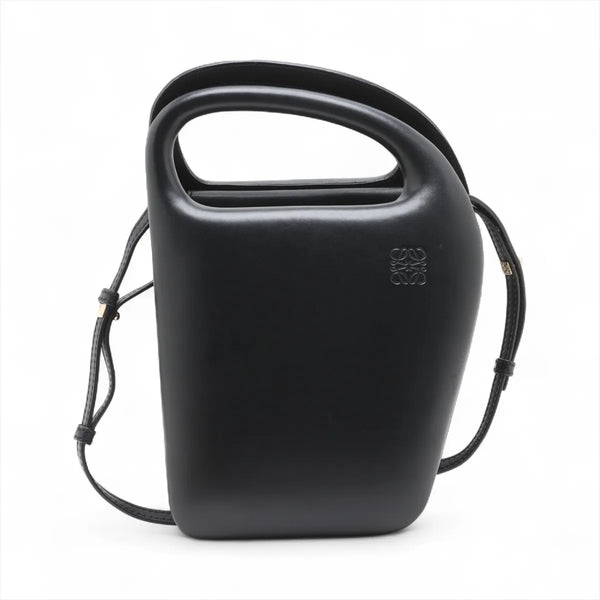 Loewe Anagram Leather Two-Way Handbag Black