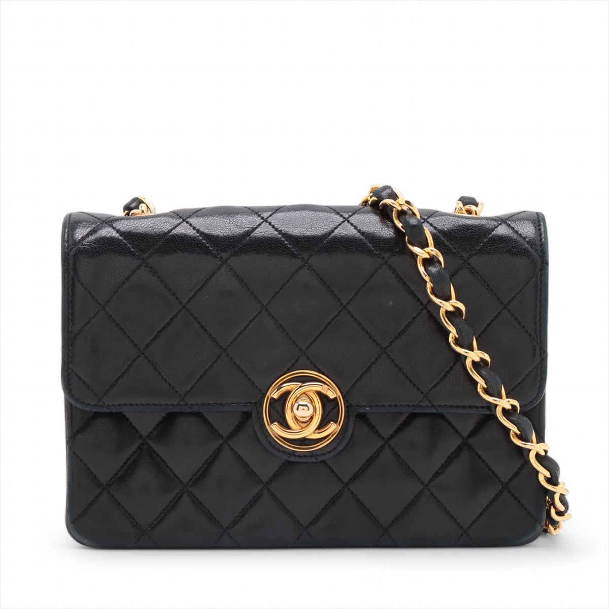 Chanel CC Logo Matelassé Lambskin Chain Shoulder Bag Black * PREORDER *