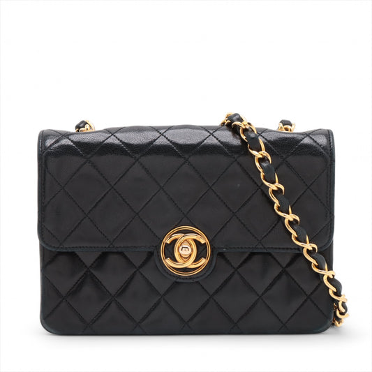Chanel CC Logo Matelassé Lambskin Chain Shoulder Bag Black * PREORDER *