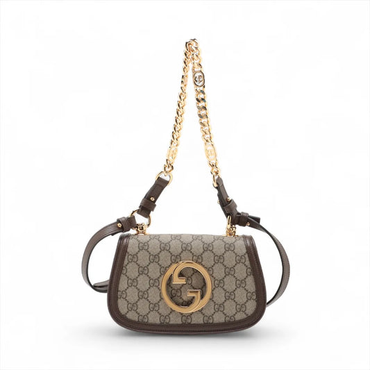 Gucci GG Supreme Blondie Two-Way Shoulder Bag Brown
