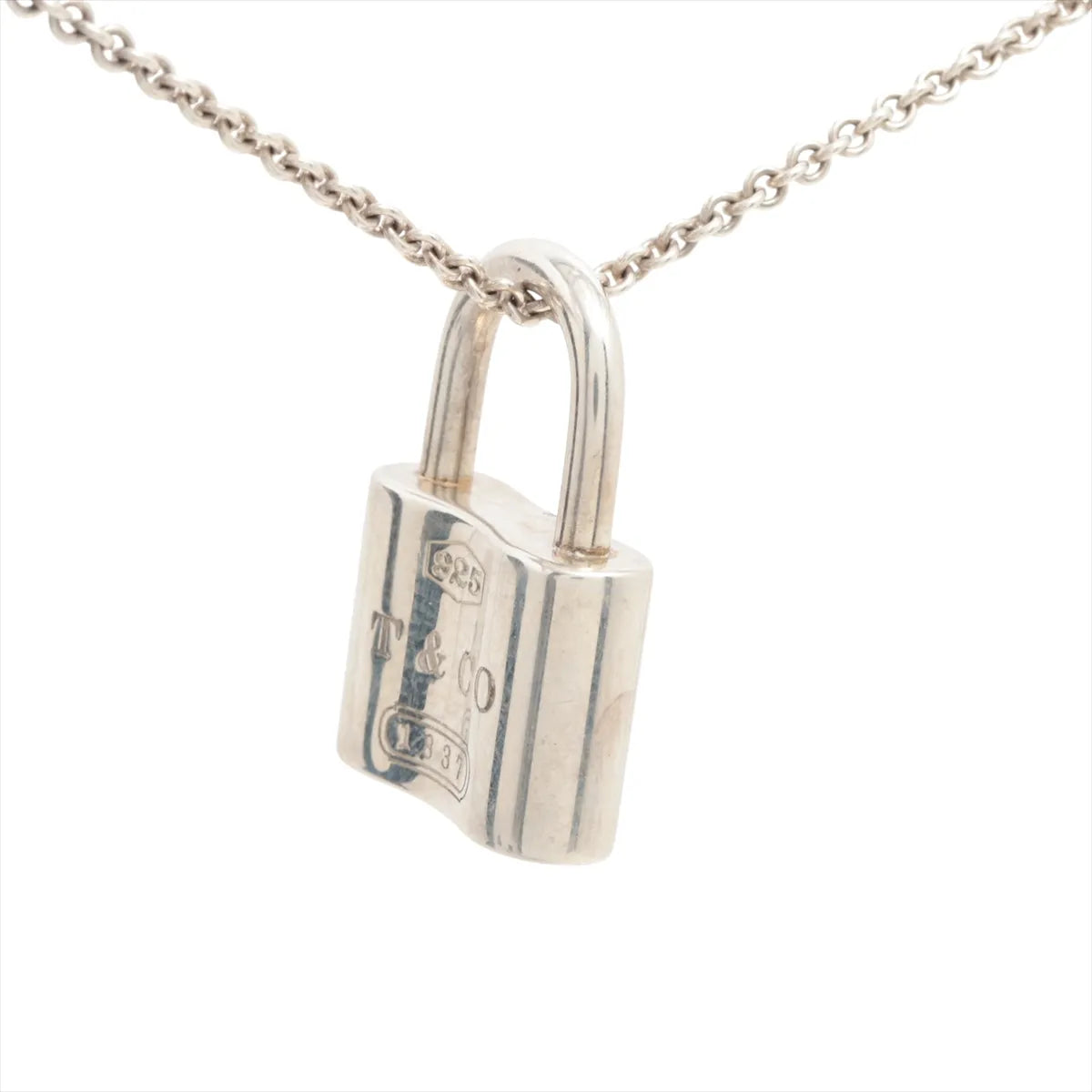 Tiffany & Co. 1837 Lock Pendant Necklace Silver