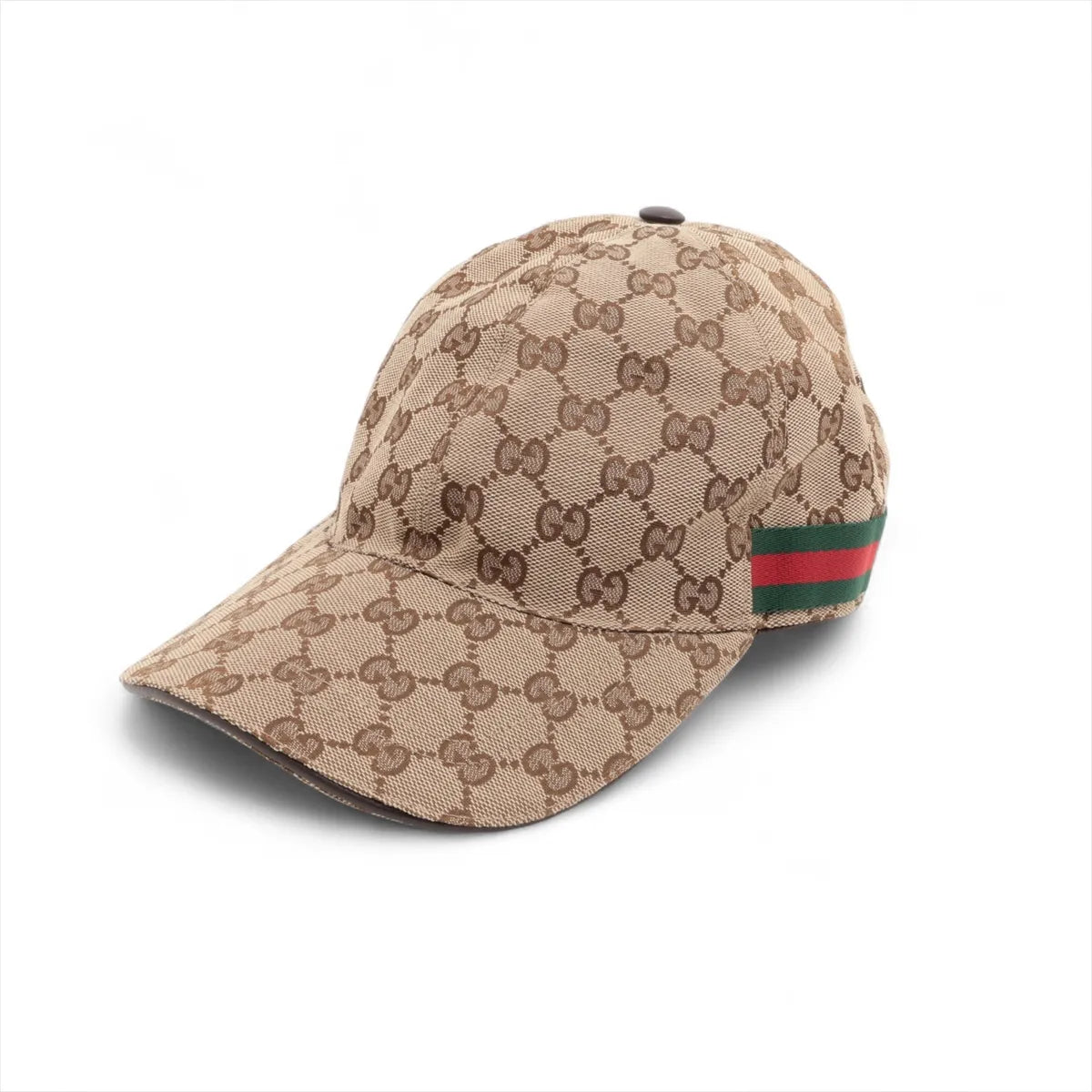 Gucci GG Logo Web Canvas Hat Beige