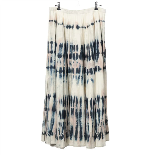 Christian Dior Dye Cotton Skirt Blue x White