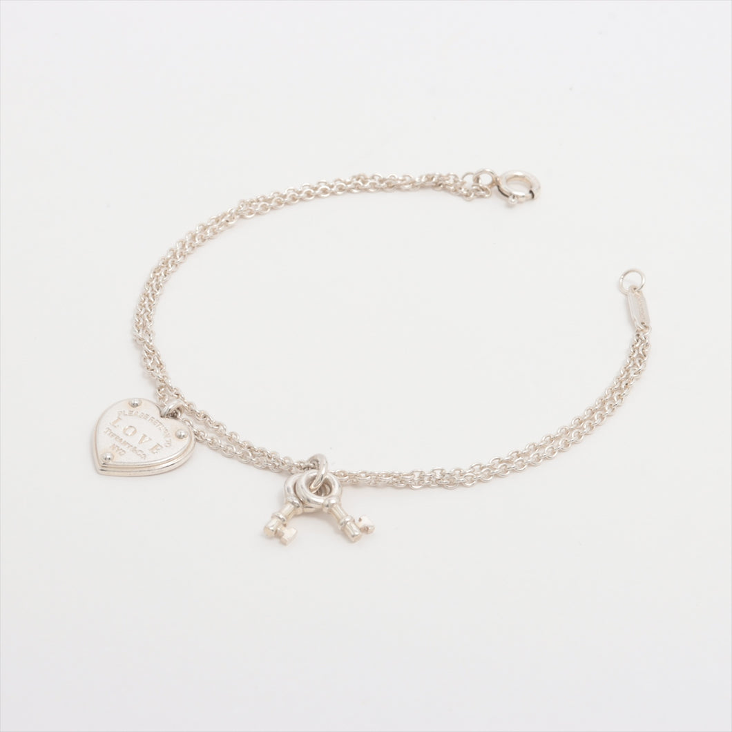 Tiffany & Co. Heart Key Bracelet Silver