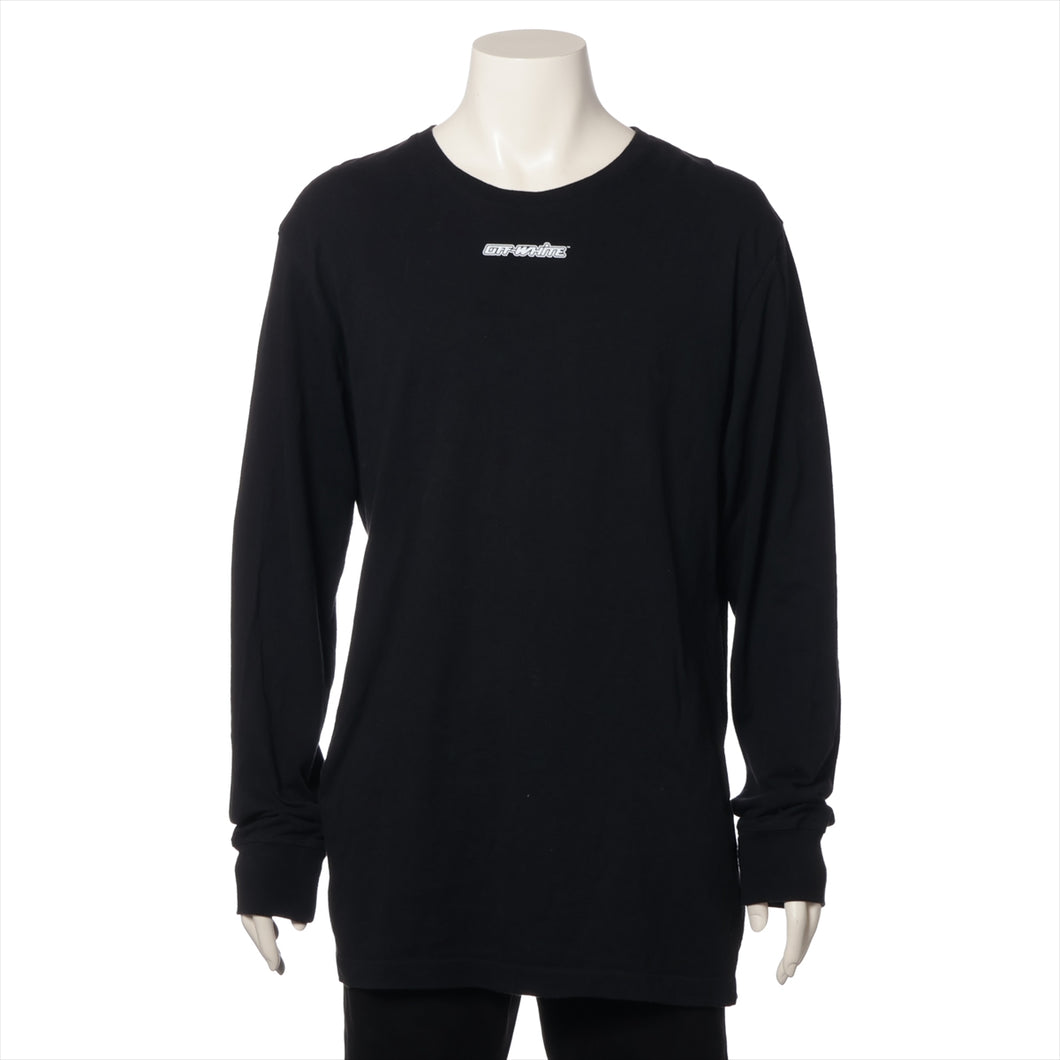 Off-White Cotton Long Sleeve Shirt Black