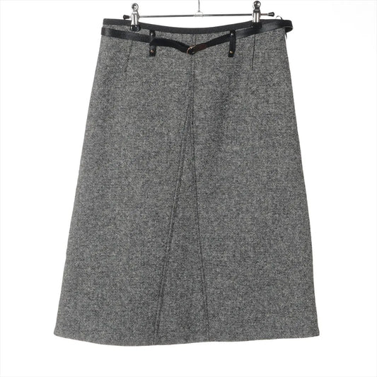 Louis Vuitton Llama x Wool Skirt Gray