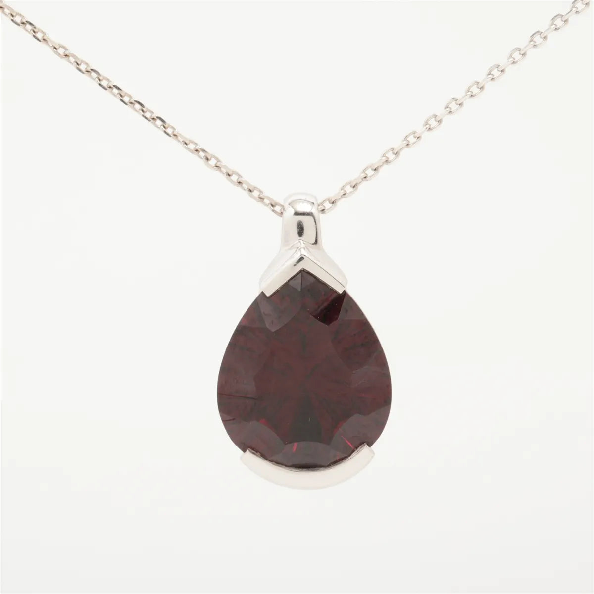 TASAKI Garnet Teardrop Necklace White Gold