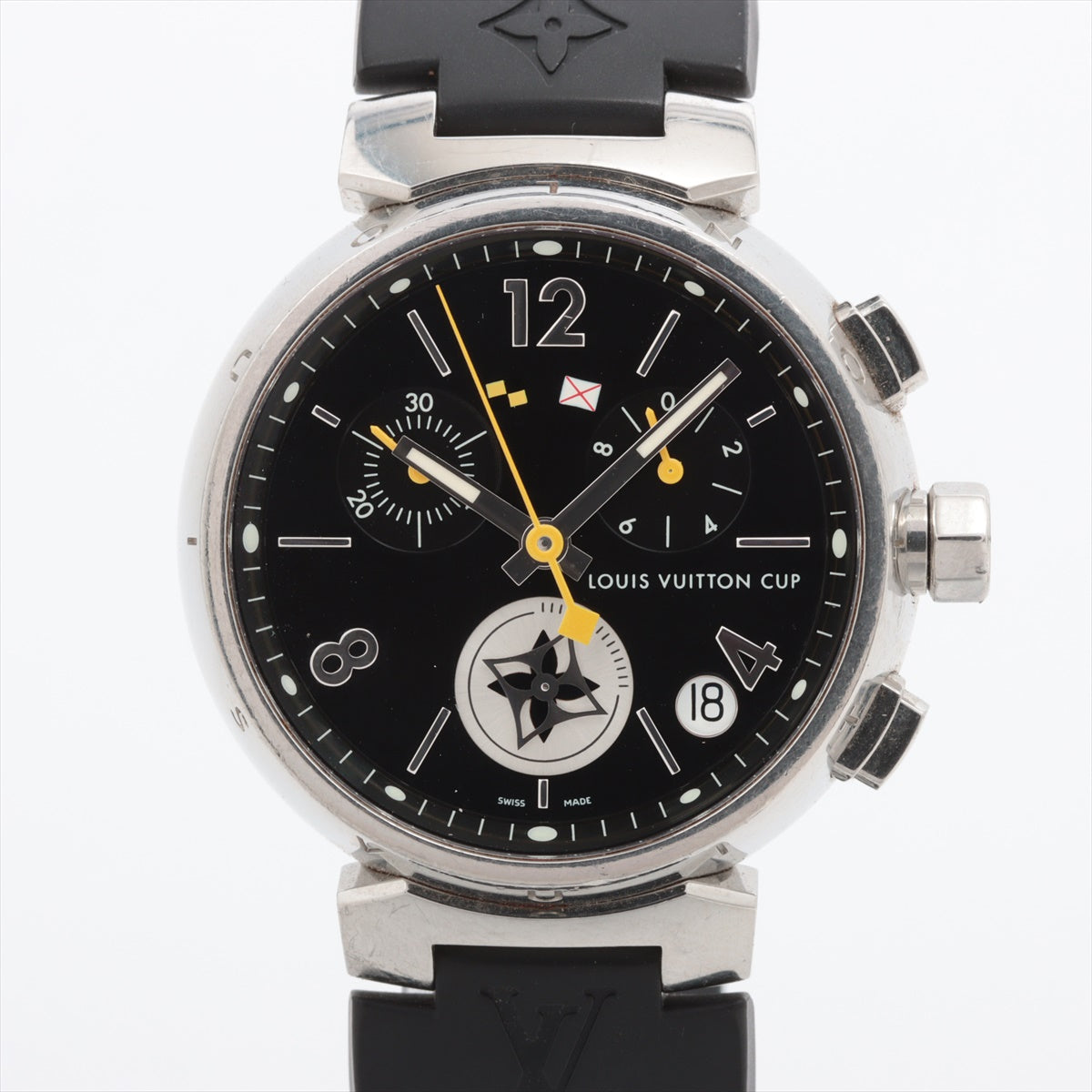 Louis Vuitton Monogram Tambour Lovely Cup Rubber Strap Black